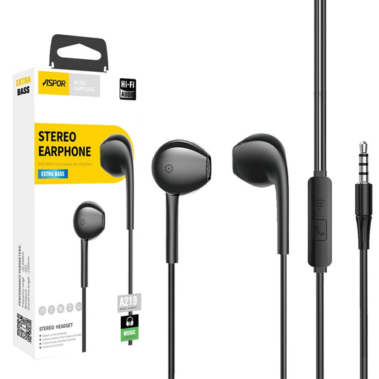 3 pieces A219 Aspor 3.5mm Earphone/handfree Universal With High Bass Quality Sound