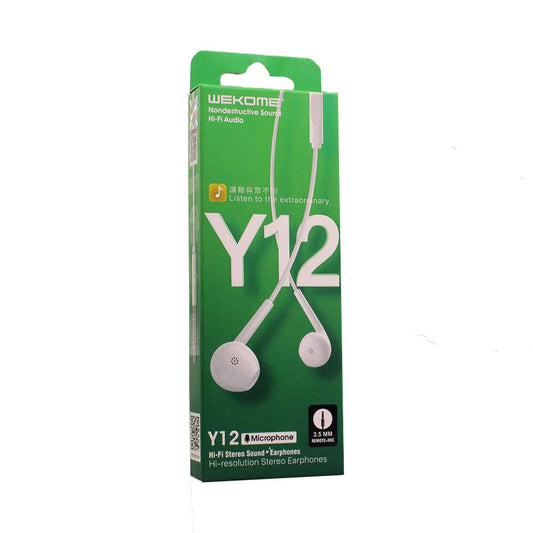 4 pieces Remax Y12 Wired Stereo Handsfree 3.5mm