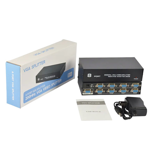 Vga Splitter 8 Port 200 Mhz