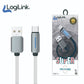 3 pieces Logilink Usb To Type C Nylon Fast Charging Data Cable With Light 1m (1 Year Warranty)