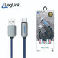 3 pieces Logilink Usb To Type C Nylon Fast Charging Data Cable With Light 1m (1 Year Warranty)