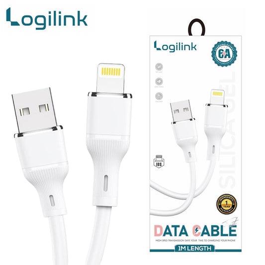 3 pieces Logilink Usb To Lightning Silicone Fast Charging Data Cable 1m (1 Year Warranty)
