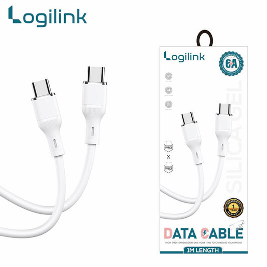 3 pieces Logilink Type C To Type C Silicone Fast Charging Data Cable 1m (1 Year Warranty)