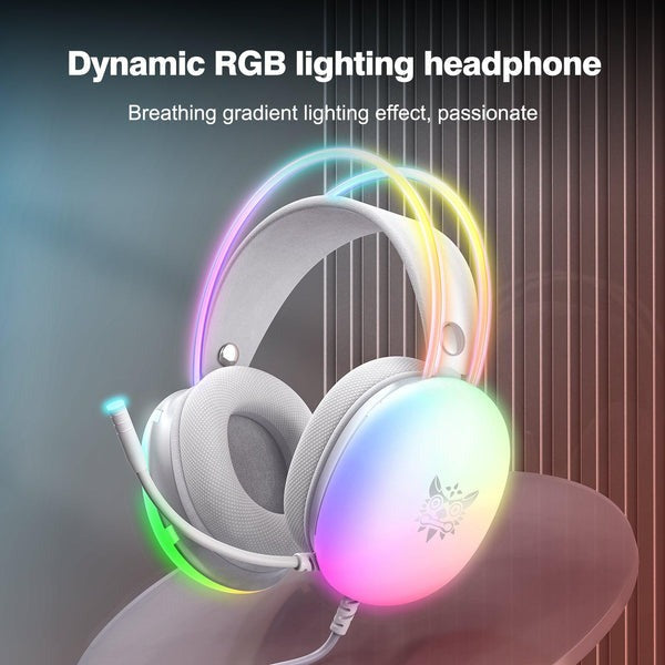 Onikuma-x25 Pro Rgb Head Beam With Mic 3.5mm Durable Stereo Surround Gaming Headse