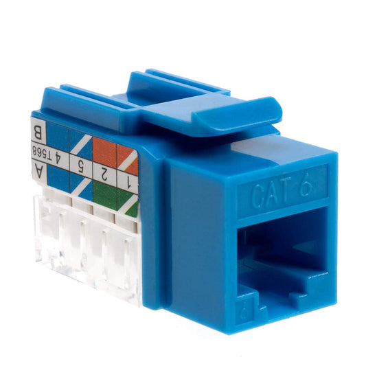 3 pieces COMMSCOPE Cat 6 IO Tool-less Keystone Jack 110 UTP Blue
