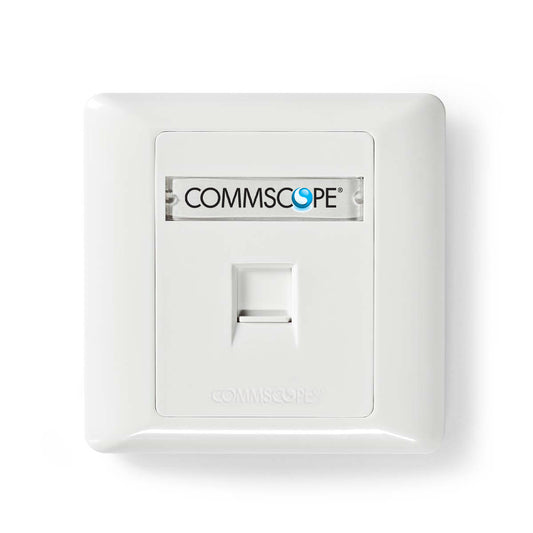 2 pieces COMMSCOPE 1 PORT CAT6 FACE PLATE NETWOTKING SOCKET