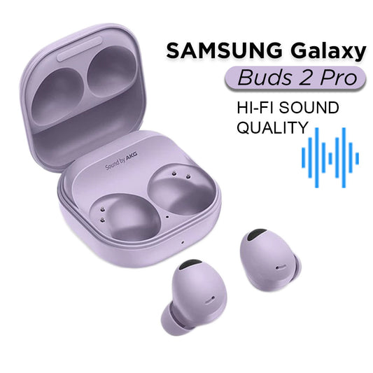 SAMSUNG Galaxy Buds 2 Pro True Wireless Bluetooth Earbuds Bora Purple  Description: SAMSUNG Galaxy Buds 2 Pro True Wireless Bluetooth Earbuds Bora Purple ,Black & White