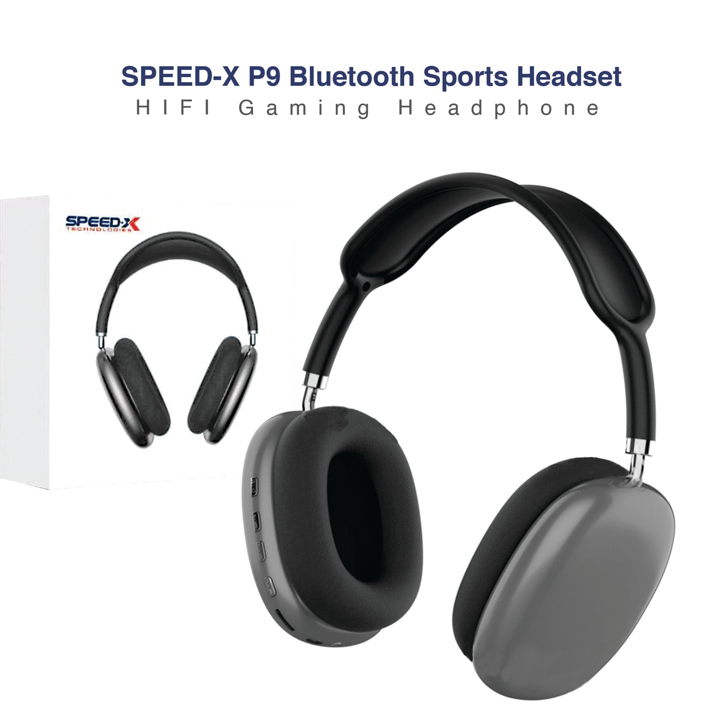 Speed-X Technologies P9 Bluetooth Headset Green, Red & Black