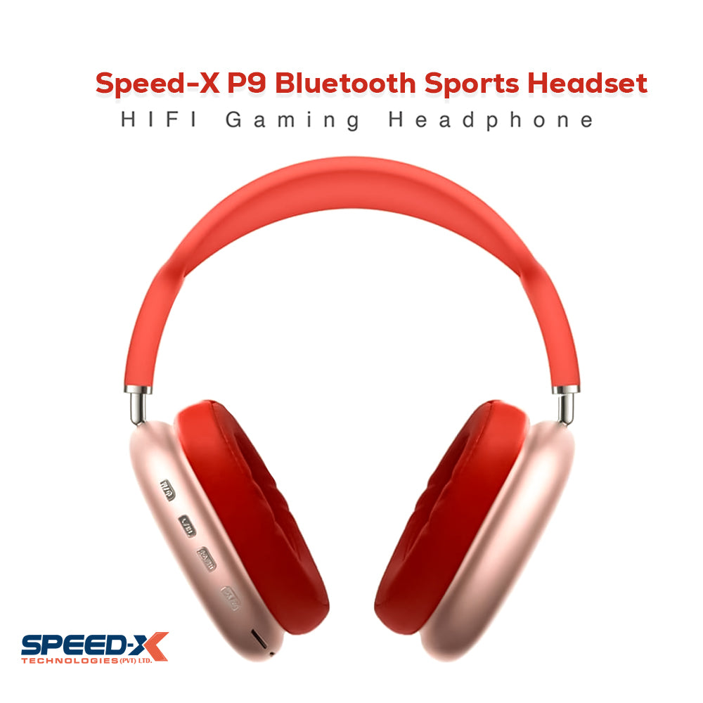 Speed-X Technologies P9 Bluetooth Headset Green, Red & Black
