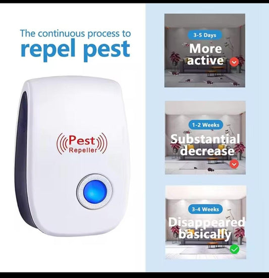 2 pieces Ultrasonic pest repeller electronic plug in Rodent Mouse roach bug insect repellent indoor home kitchen etc