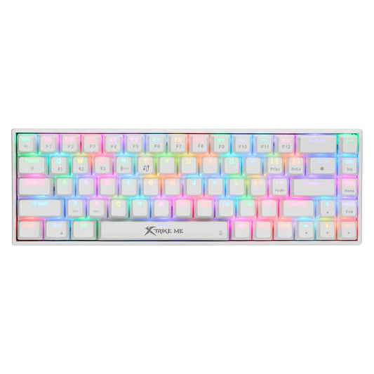 XTRIKE ME GK-994W RGB 68 KEY BT 2.4GHZ WIRELESS GAMING KEYBOARD WHITE